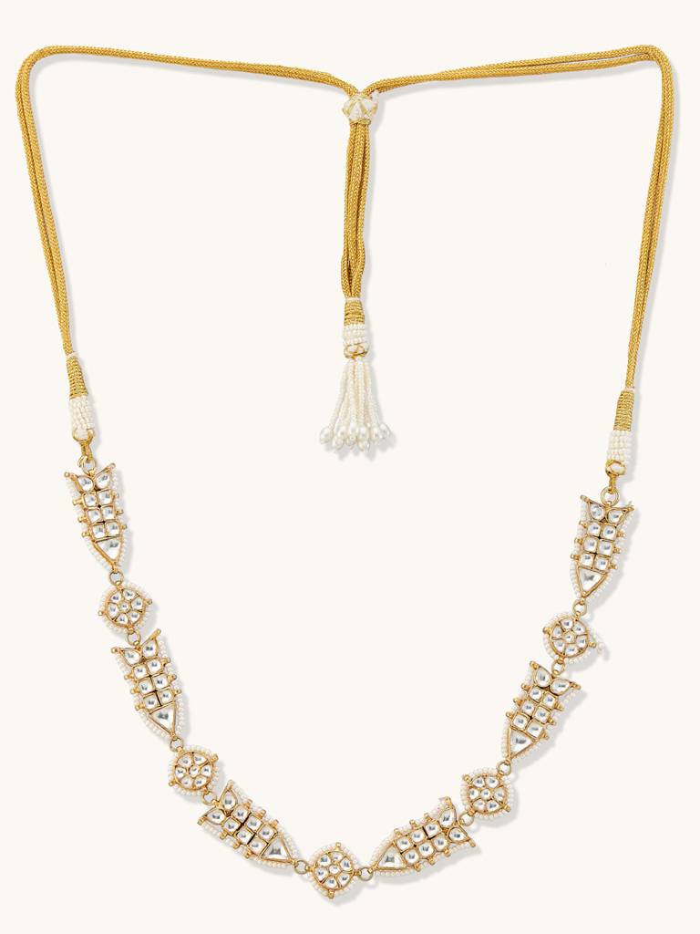 22K Gold-Plated Head Band Cum Choker For Women : YI24A0206H