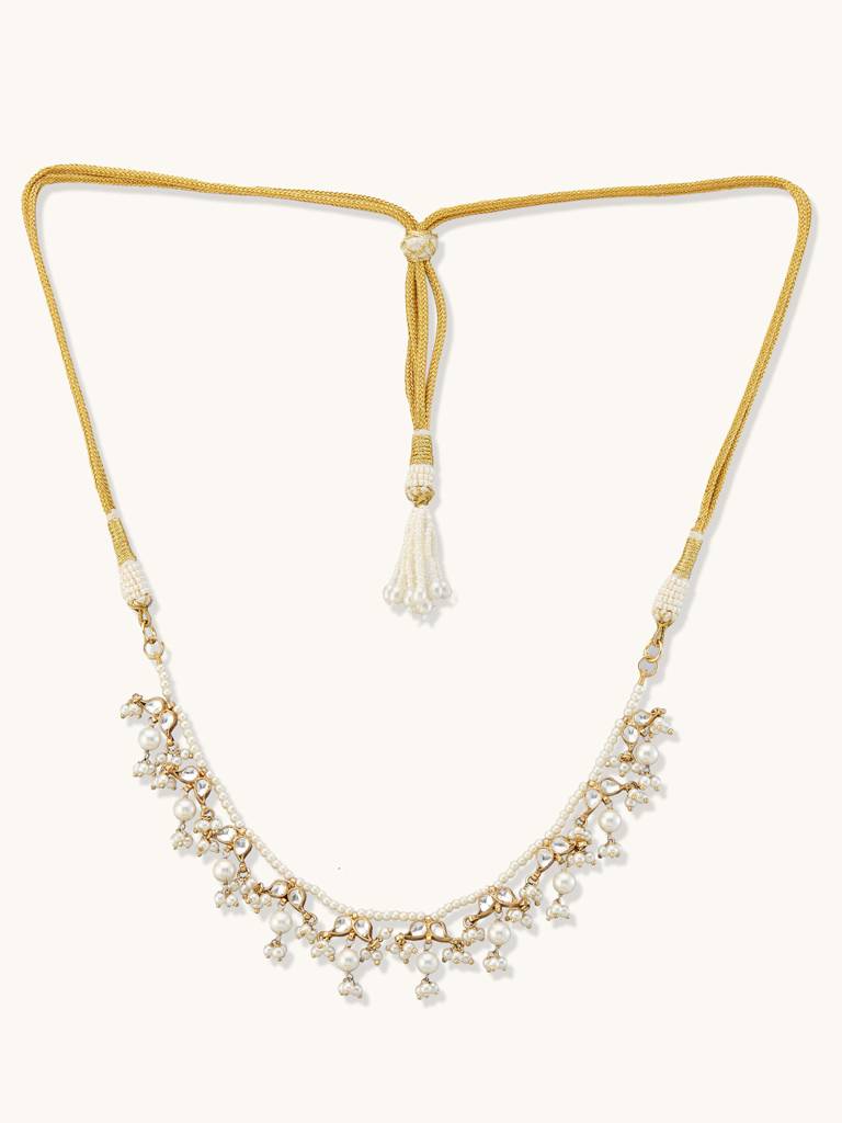 22K Gold-Plated Head Band Cum Choker For Women. : YI24A0207H