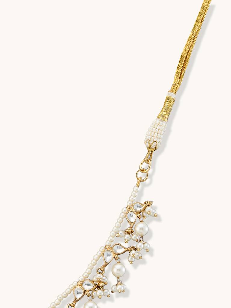 22K Gold-Plated Head Band Cum Choker For Women. : YI24A0207H
