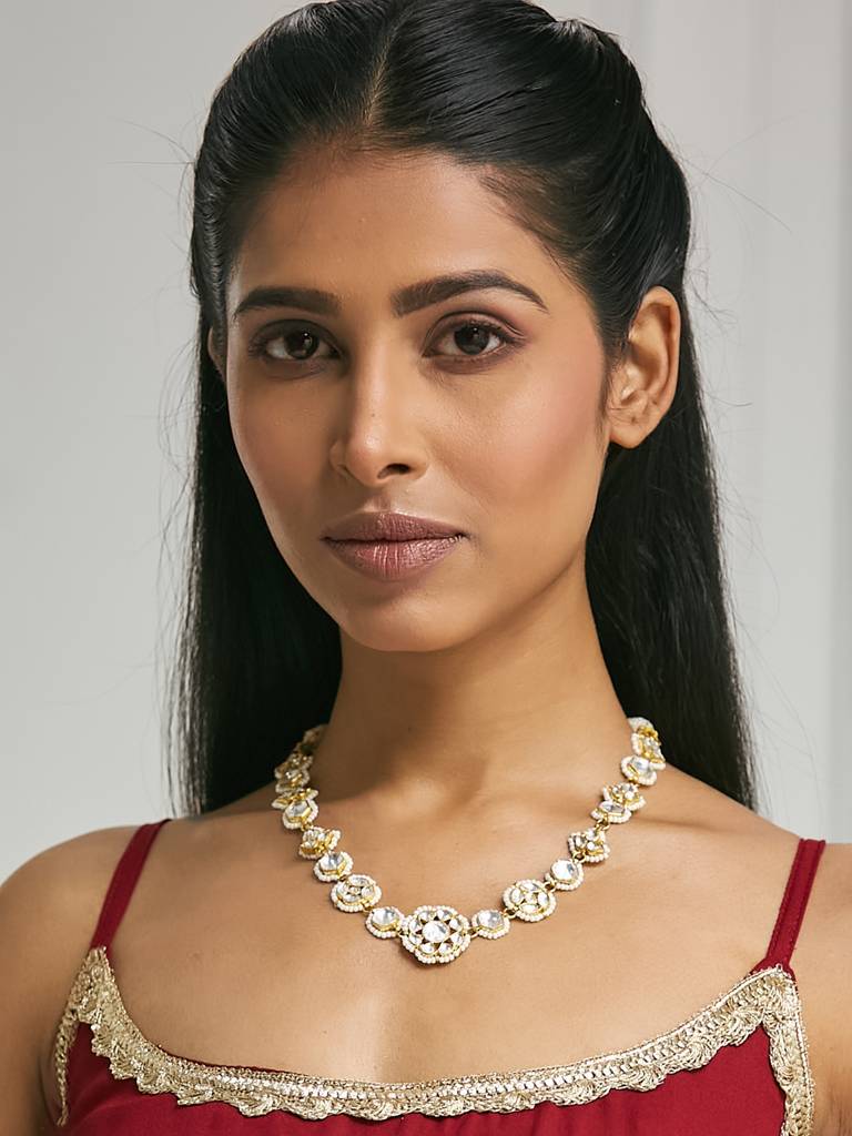 22K Gold-Plated Head Band Cum Choker. : YI24A0208H