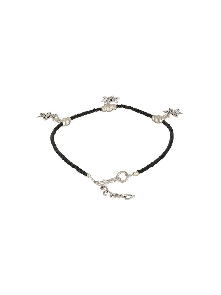 Set Of 3 Oxidised Silver Plated Payal Anklet : SJPL2013