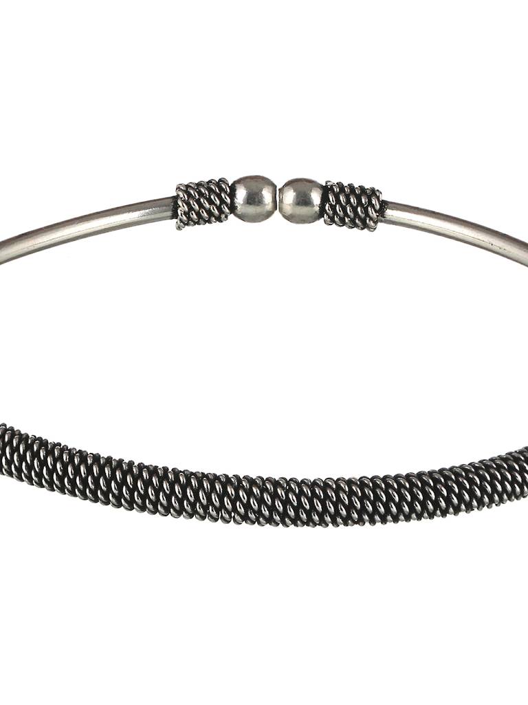 Silver Oxidised Kada Anklet Payel : SJPL2015