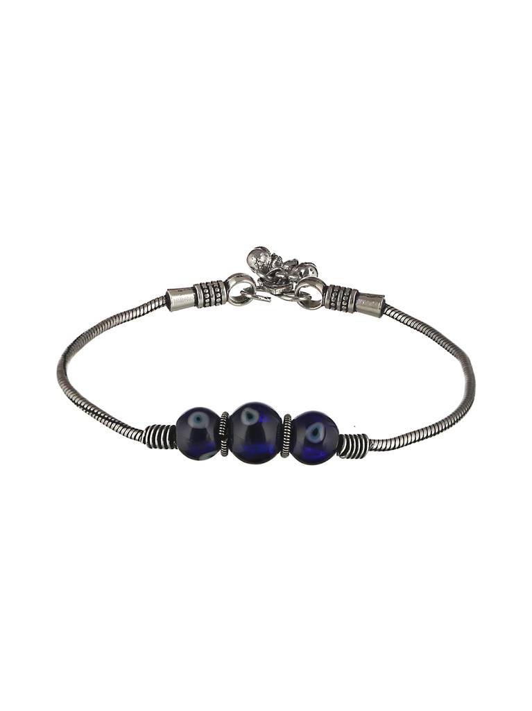 Evil Eye German Silver Anklet Payel Set Of 2 : SJPL2016