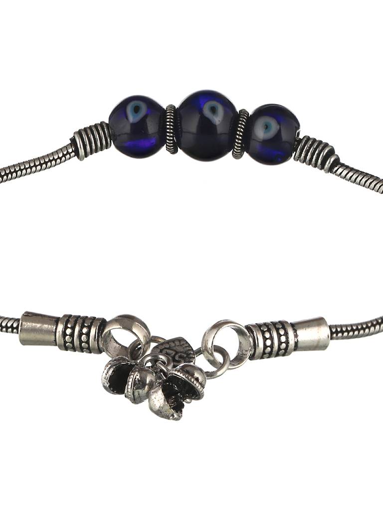 Evil Eye German Silver Anklet Payel Set Of 2 : SJPL2016
