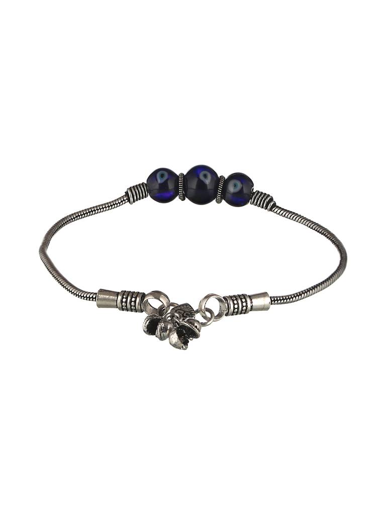 Evil Eye German Silver Anklet Payel Set Of 2 : SJPL2016