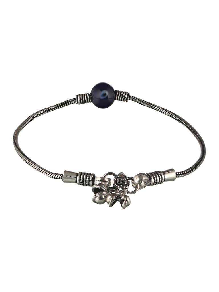 Set Of 2 Evil Eye German Silver Anklet Payel : SJPL2017