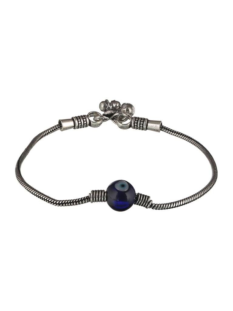 Set Of 2 Evil Eye German Silver Anklet Payel : SJPL2017