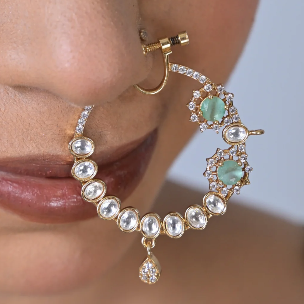 Ruhani Diamond Circle Silver Nosering : NR0008