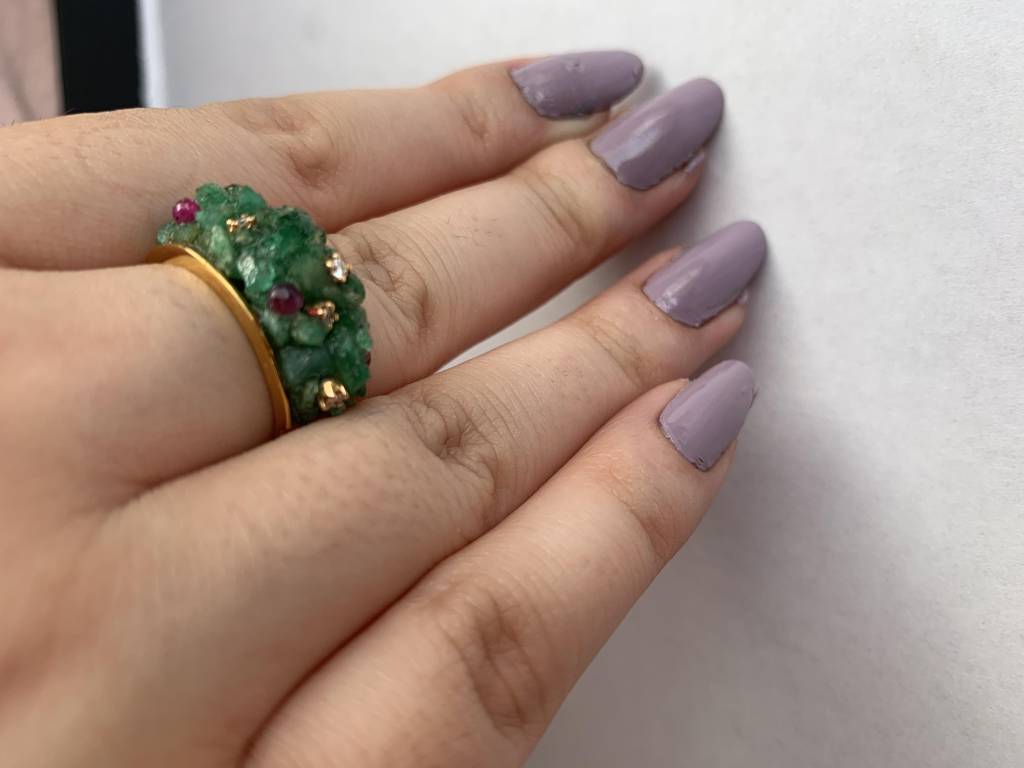 Bubble Emerald Ring : NH-RNG-02-BUBB-EM