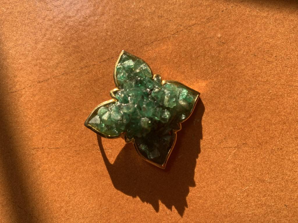 Natural Emerald Gemstone Pendant- Bold : NH-PDT05-EM