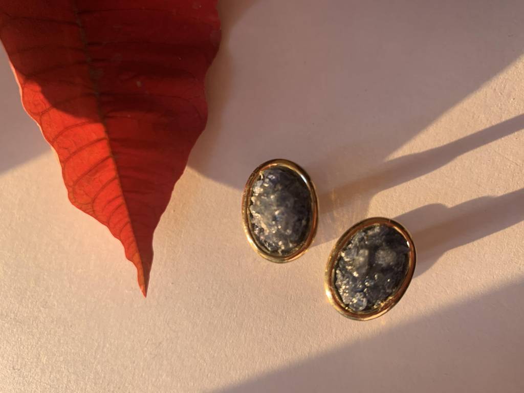 Natural Blue Sapphire Gem Cuff Links : NH-CFL-02-BS