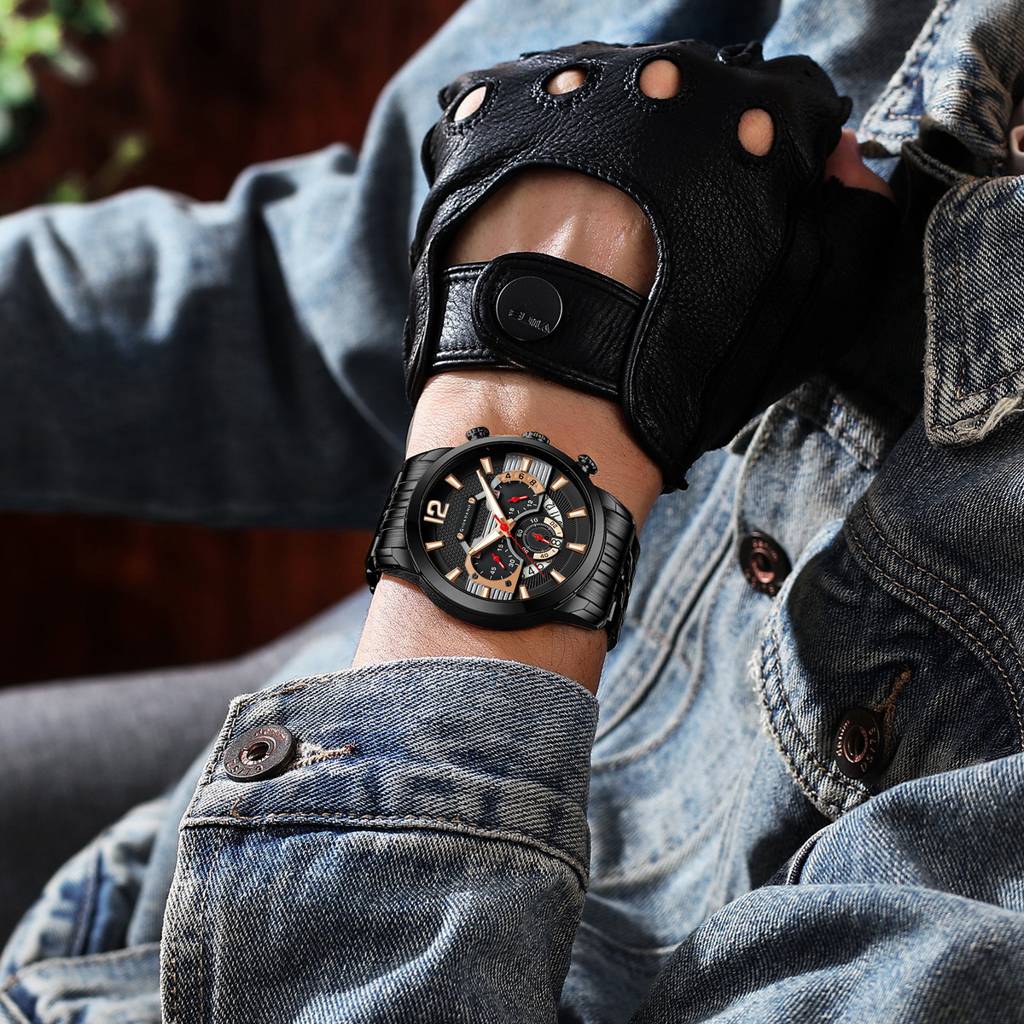 Giordano Analog Wrist Watch For Men Stylish Metal Strap With Water Resistant Multifuntion Mechanism Watch Gz-50032 : GZ-50032-22
