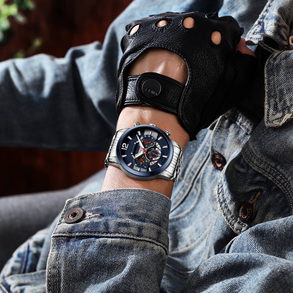 Giordano Analog Wrist Watch For Men Stylish Metal Strap With Water Resistant Multifuntion Mechanism Watch Gz-50032 : GZ-50032-11