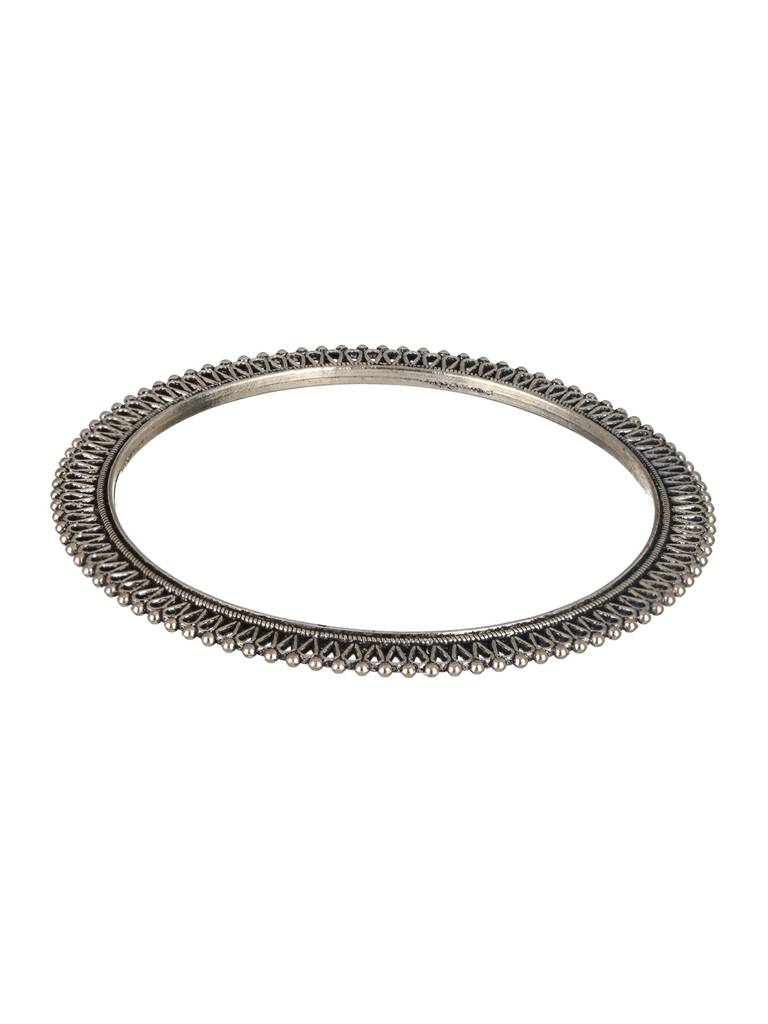 Set Of 6 Oxidised Silver-Plated Oxidised Bangles Set -Ba-Js23-60061 : BA-JS23-60061