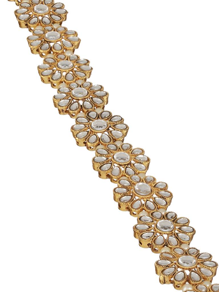 Gold-Plated Kundan Studded Mathapatti : MPT-JS23-10012