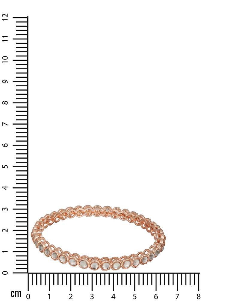 Set Of 4 Rose Gold-Plated Kundan-Studded Bangles-Ba-Js23-60074 : BA-JS23-60074