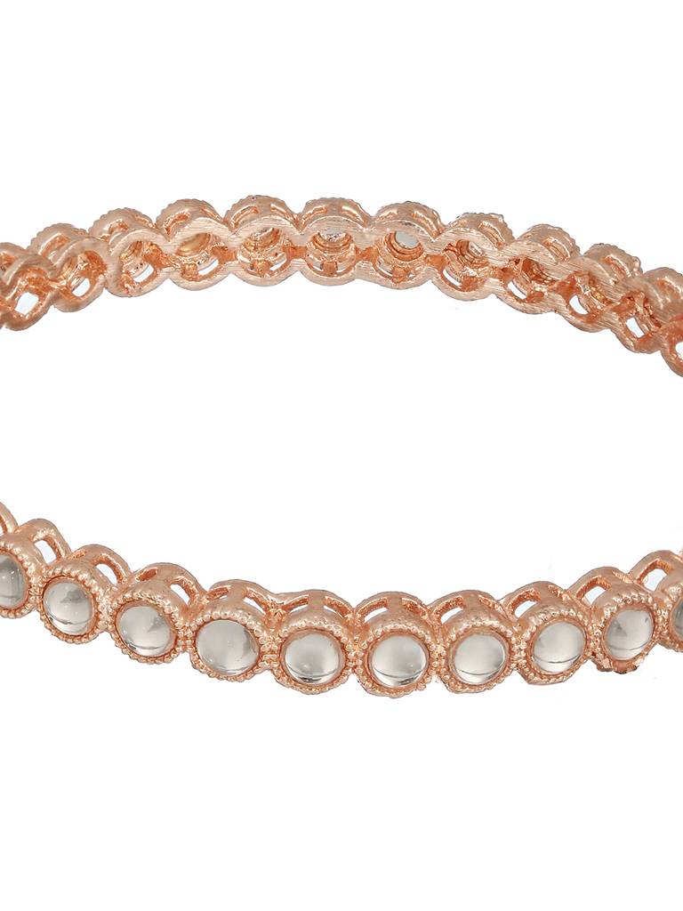 Set Of 4 Rose Gold-Plated Kundan-Studded Bangles-Ba-Js23-60074 : BA-JS23-60074