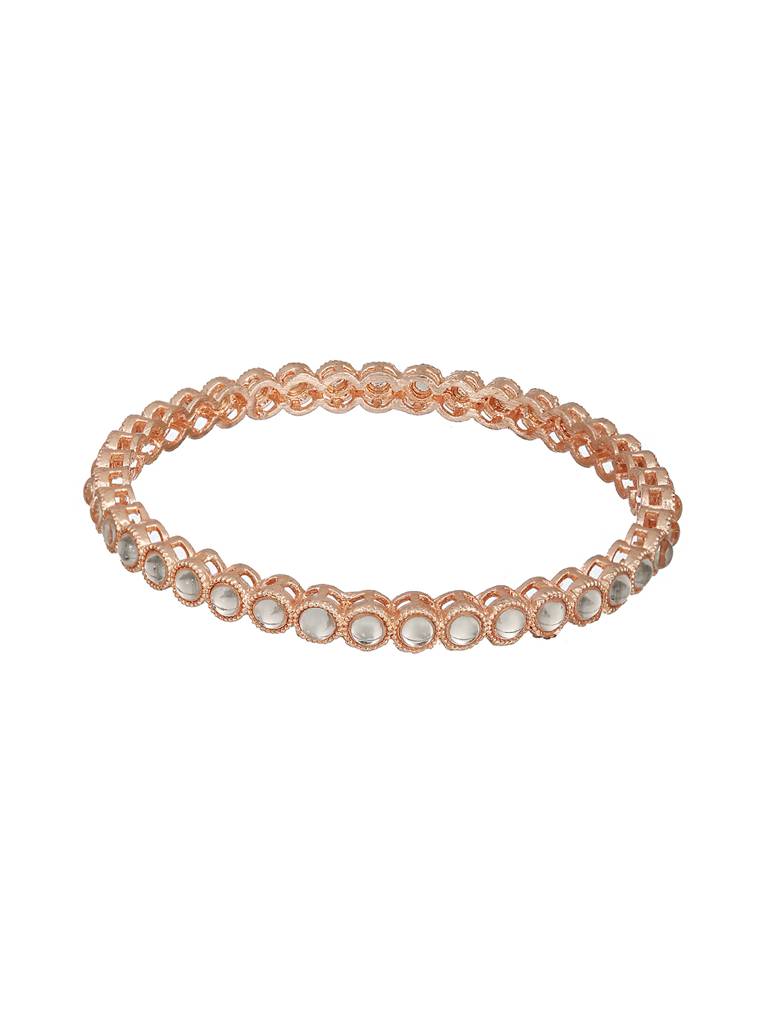Set Of 4 Rose Gold-Plated Kundan-Studded Bangles-Ba-Js23-60074 : BA-JS23-60074