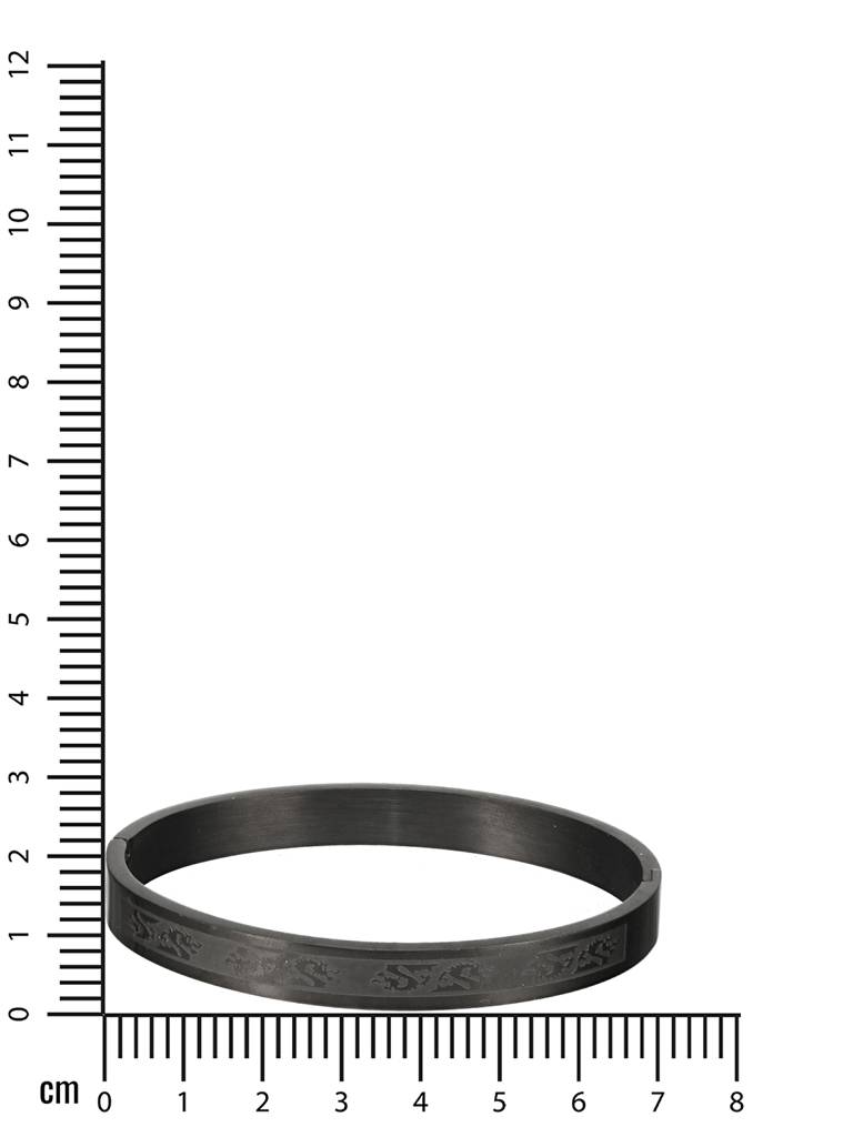 Men Stainless Steel Dragon Print Kada Bracelet : JSMBR35