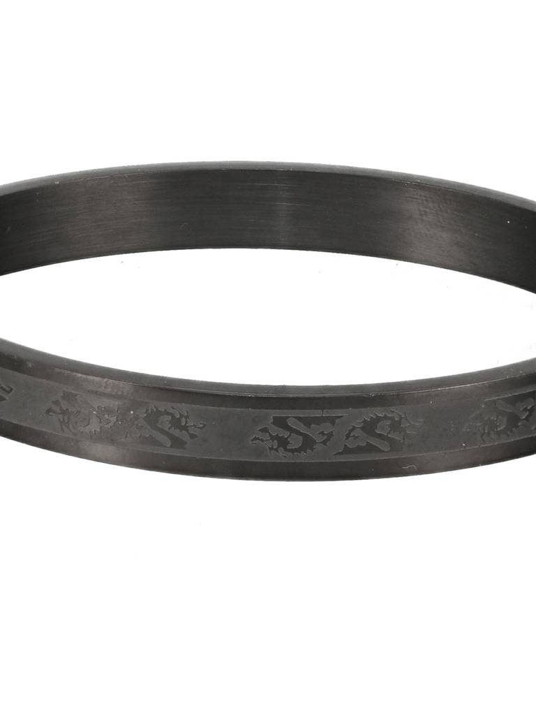 Men Stainless Steel Dragon Print Kada Bracelet : JSMBR35