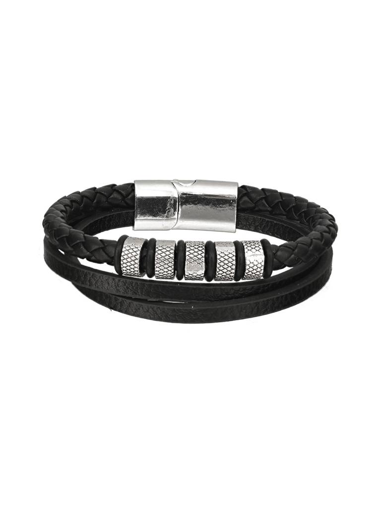 Men Leather Multistrand Bracelet : JSMBR42