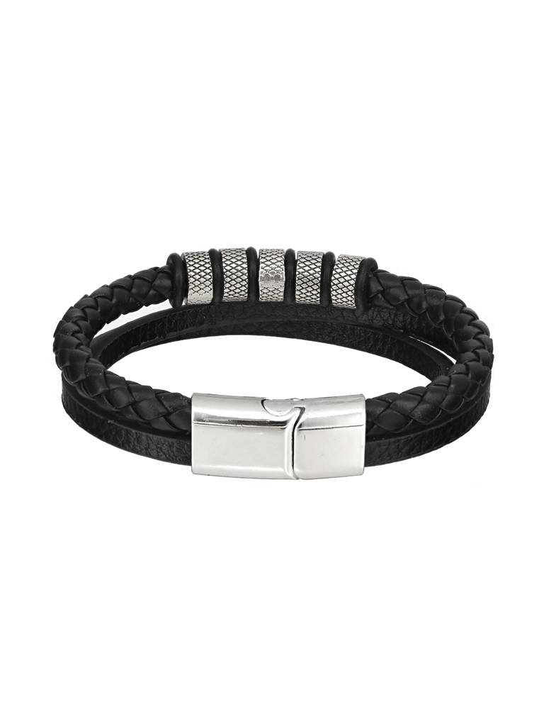 Men Leather Multistrand Bracelet : JSMBR42