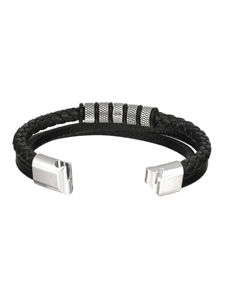 Men Leather Multistrand Bracelet : JSMBR42