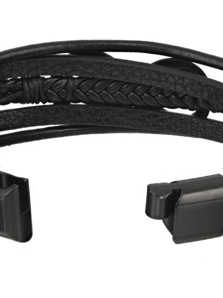 Men'S Leather Multistrand Bracelet : JSMBR41