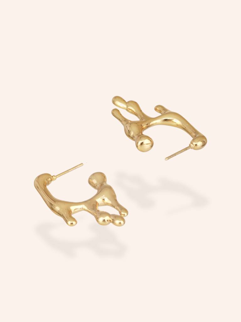 Golden Drip Earrings : ER-003