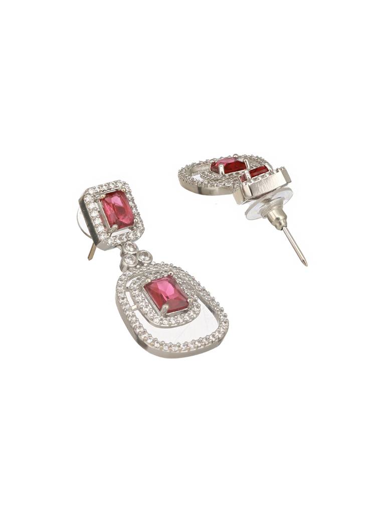 Silver-Plated Ad-Studded Jewellery Set : NL-JS24-40397