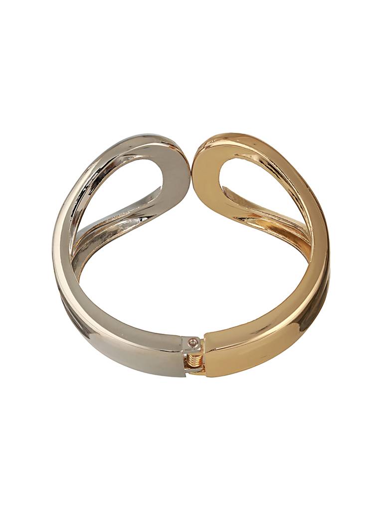 Anti-Tarnish18K Dual Toned Quirky Kada Cuff Bracelet : STBR8101