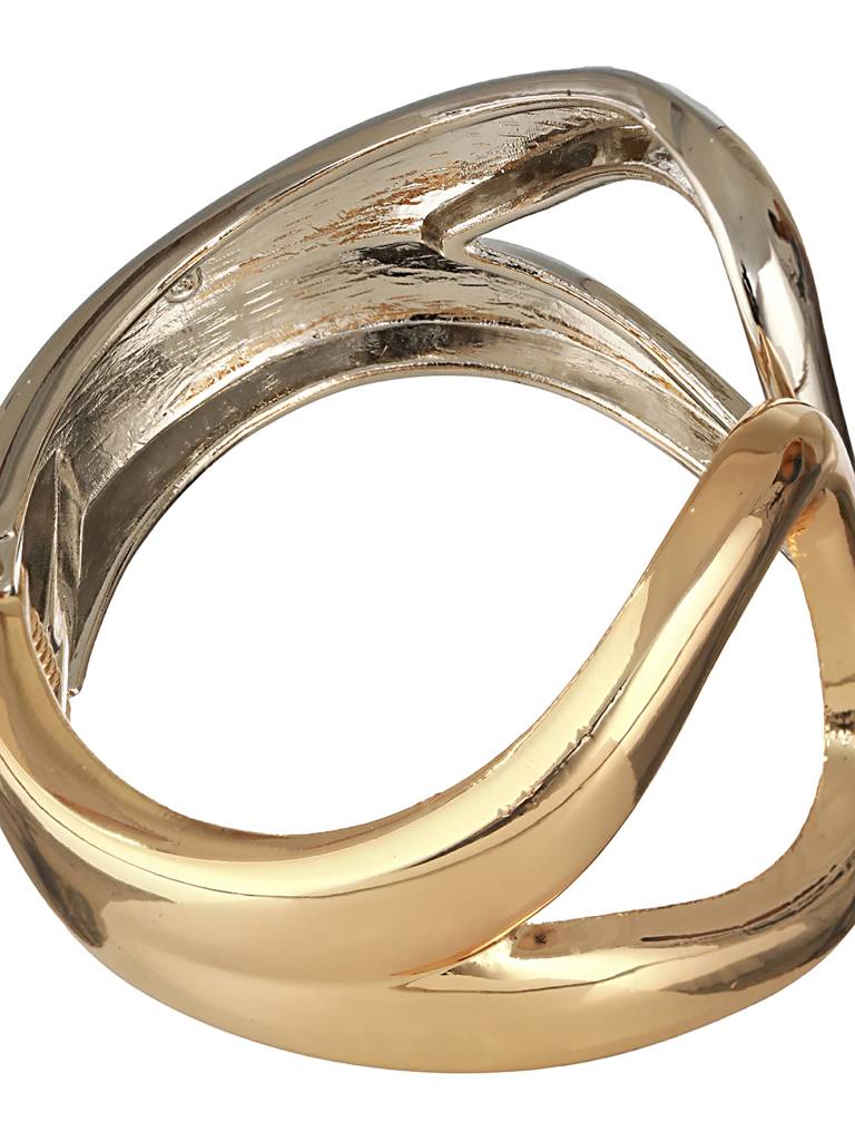 Anti-Tarnish18K Dual Toned Quirky Kada Cuff Bracelet : STBR8101