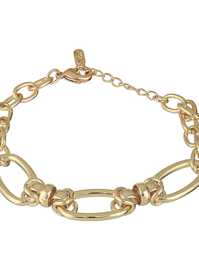 Anti-Tarnish18K Gold Plated Knotted Link Wraparound Bracelet : STBR8105