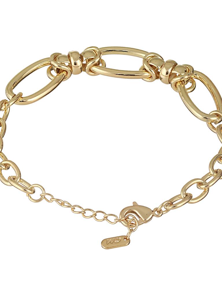 Anti-Tarnish18K Gold Plated Knotted Link Wraparound Bracelet : STBR8105