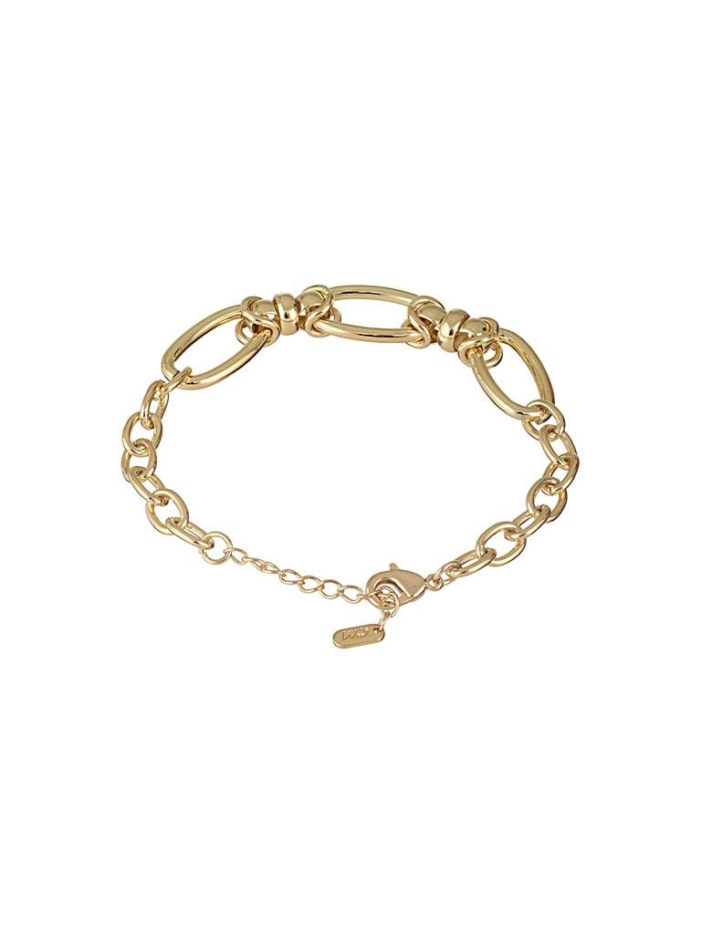 Anti-Tarnish18K Gold Plated Knotted Link Wraparound Bracelet : STBR8105