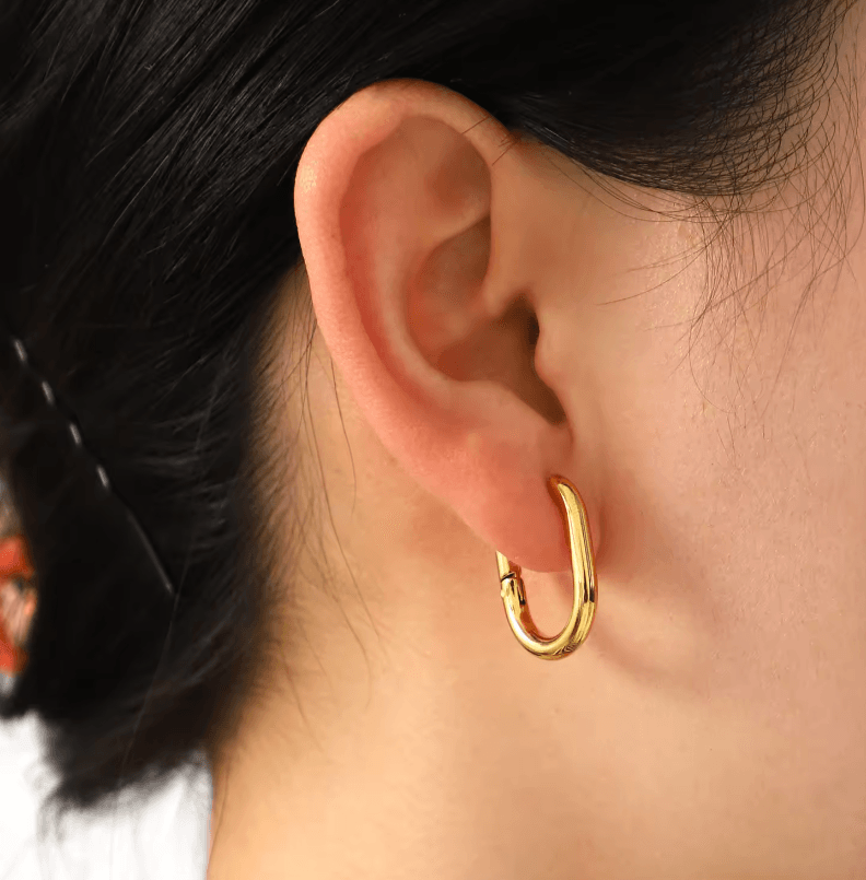 Gold Plated Daily Wear Hoopy Hoop 2 In 1 Earring : JDE202131
