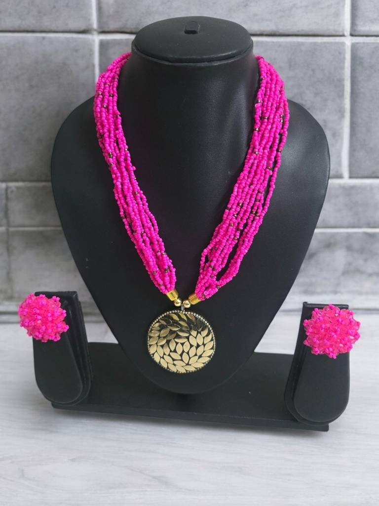 All-Day Statement Beaded Necklace Set : BDE-HOP-TBOL-NWE-140