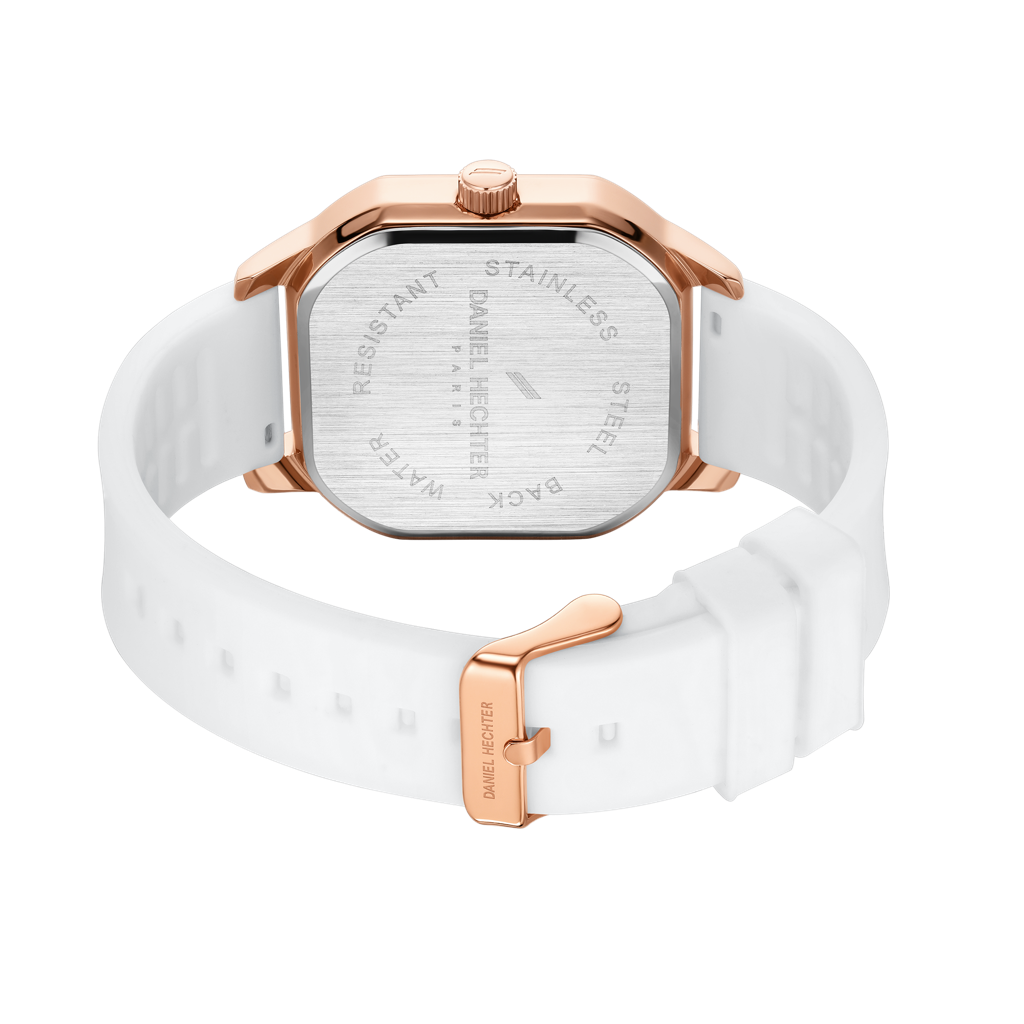 Daniel Hechter Paris Rivoli Collection Modern Analog Watch For Men With Octagon Dial And Silicon Band-Dhm1003 : DHM1003-03