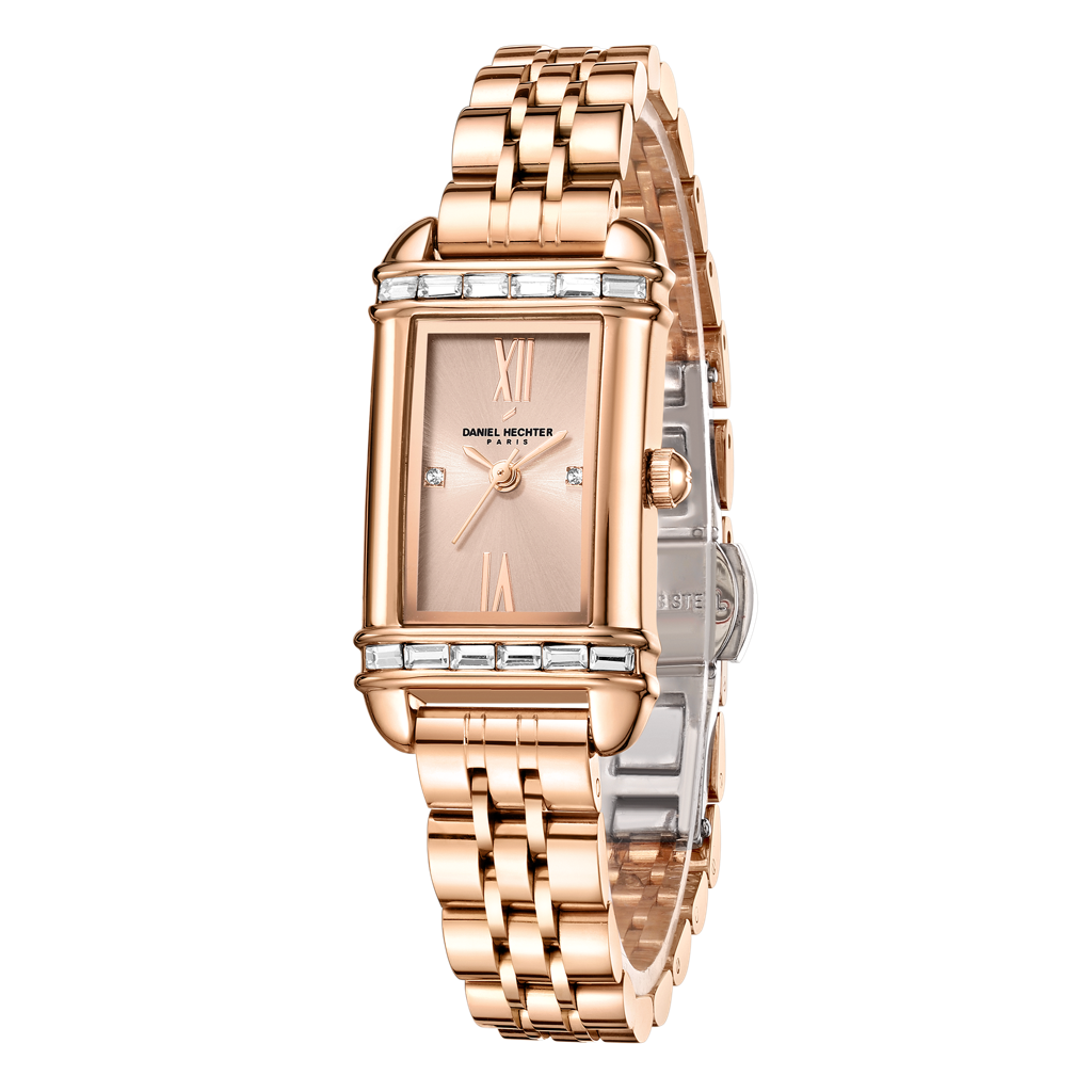 Daniel Hechter Paris Louvre Collection Square Dial Watch For Women With Roman Indices And Stainless Steel Strap-D : DHW2006-33