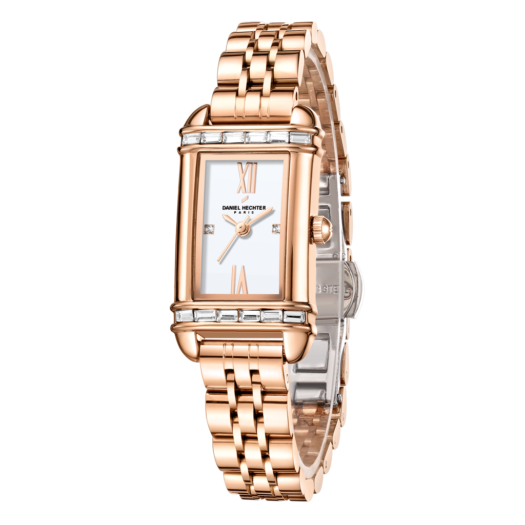 Daniel Hechter Paris Louvre Collection Square Dial Watch For Women With Roman Indices And Stainless Steel Strap-D : DHW2006-22