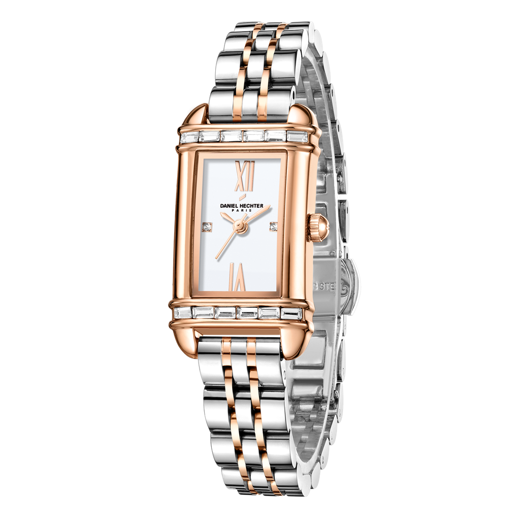 Daniel Hechter Paris Louvre Collection Square Dial Watch For Women With Roman Indices And Stainless Steel Strap-D : DHW2006-11