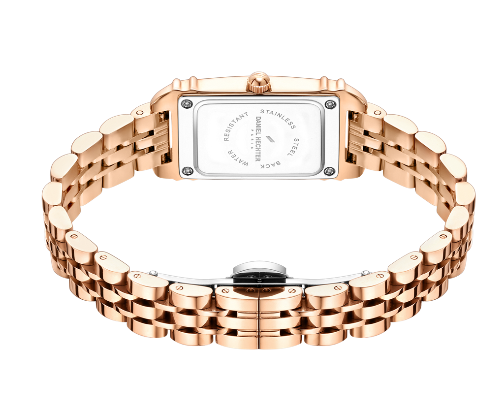 Daniel Hechter Paris Louvre Collection Square Dial Watch For Women With Roman Indices And Stainless Steel Strap-D : DHW2006-33