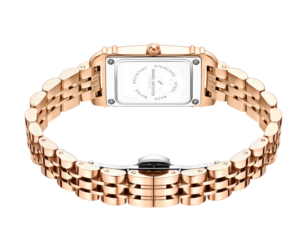Daniel Hechter Paris Louvre Collection Square Dial Watch For Women With Roman Indices And Stainless Steel Strap-D : DHW2006-22