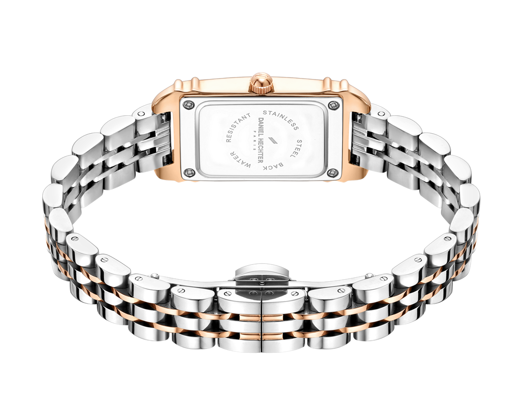Daniel Hechter Paris Louvre Collection Square Dial Watch For Women With Roman Indices And Stainless Steel Strap-D : DHW2006-11