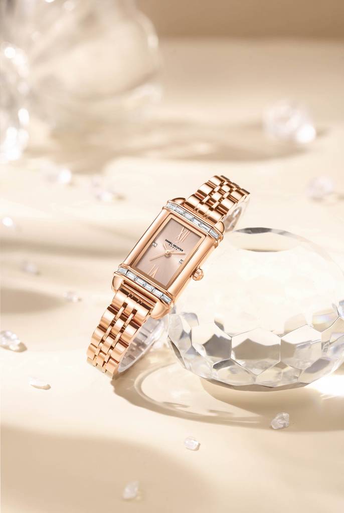 Daniel Hechter Paris Louvre Collection Square Dial Watch For Women With Roman Indices And Stainless Steel Strap-D : DHW2006-33