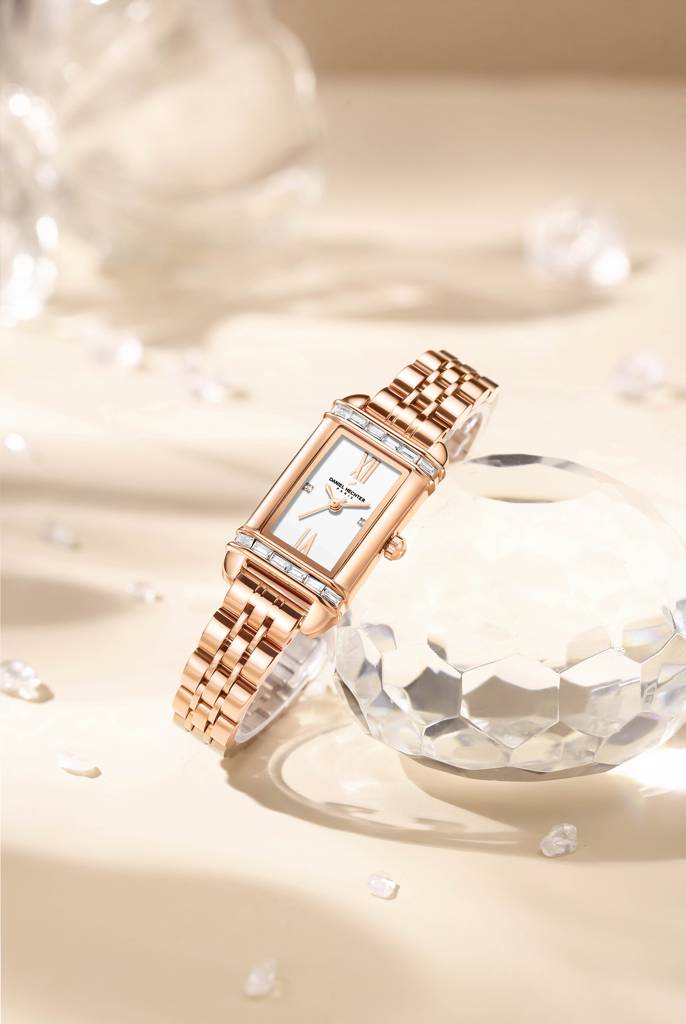 Daniel Hechter Paris Louvre Collection Square Dial Watch For Women With Roman Indices And Stainless Steel Strap-D : DHW2006-22