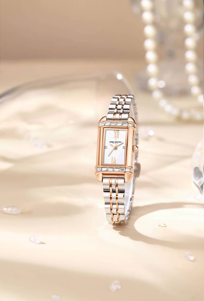 Daniel Hechter Paris Louvre Collection Square Dial Watch For Women With Roman Indices And Stainless Steel Strap-D : DHW2006-11