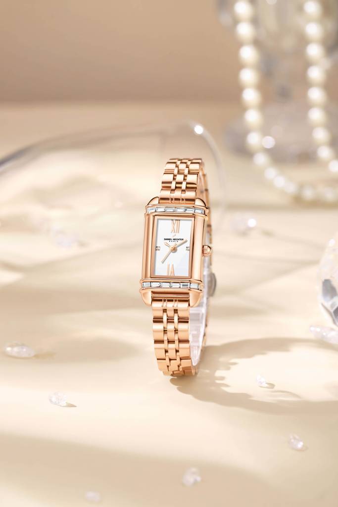 Daniel Hechter Paris Louvre Collection Square Dial Watch For Women With Roman Indices And Stainless Steel Strap-D : DHW2006-22