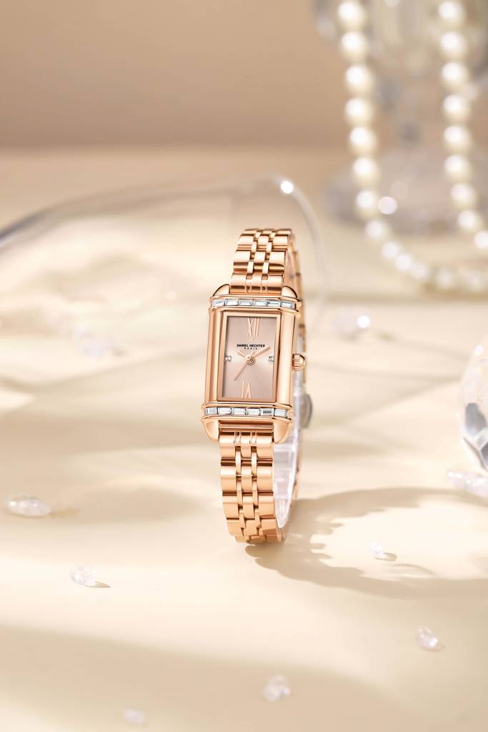 Daniel Hechter Paris Louvre Collection Square Dial Watch For Women With Roman Indices And Stainless Steel Strap-D : DHW2006-33