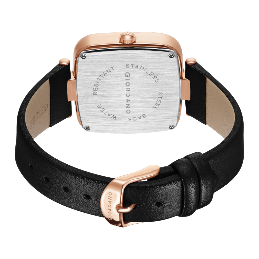 Giordano Square Dial Watch For Women With Leather Strap And Premium Quartz Moevment - Gz-60089 : GZ-60089-01